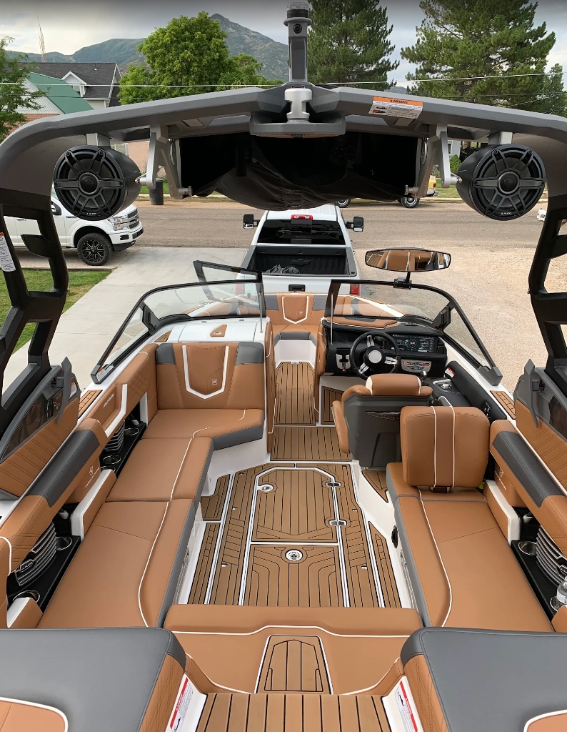 Wakeboat interior detailed at Swags Auto Lab Heber City